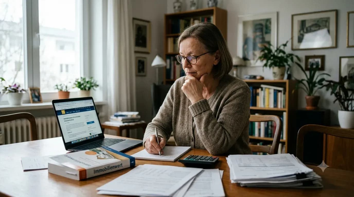 Eigentümerin schätzt den Wert ihrer Immobilie selbst ein