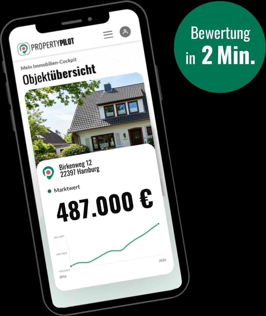 PropertyPilot Immobilienbewertung im Cockpit